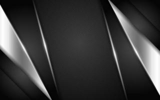 Modern black background combination with silver line glowing vector