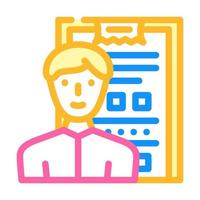 survey salesman color icon vector illustration