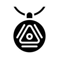 viking medal glyph icon vector black illustration
