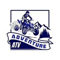 vector de icono de diseño de logotipo atv