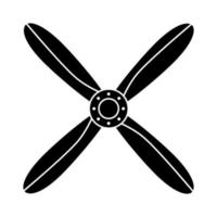 Vintage aircraft screw. Propeller of airplane, icon. Vector propeller illustration