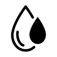 Black color water drops. Flat droplet shapes vector