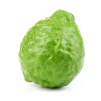 fresh bergamot fruit, Kaffir Lime, Citrus bergamia with leaf isolated on white background photo