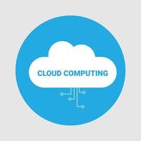 Cloud computing icon vector