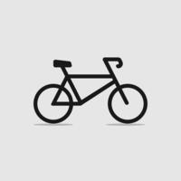 Illustration of bicycle. Vector outline style.