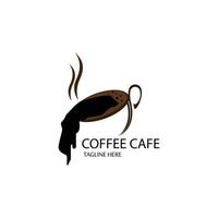 logotipo de café con taza. ilustración vectorial vector