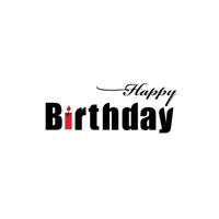 Editable text happy birthday. vector