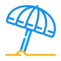paraguas playa accesorio color icono vector ilustración