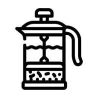 teapot press line icon vector illustration black