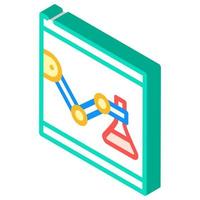 laboratory robot isometric icon vector illustration