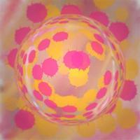 Colorful 3d blurred spherical ball. Vector illustration