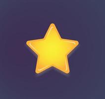 Isolated Yellow Glowing Star Elements For Game Design Web Graphics Icons Application Concept Interface Ratings Christmas Award Decoration Illustration Template vector