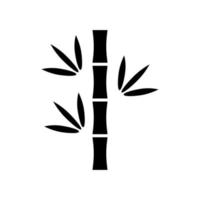 Illustration vector of bamboo tree icon. Isolated bamboo plant on white background.