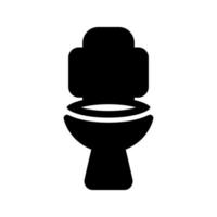 Illustration vector of toilet bowl icon. Isolated icon on white background.