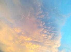 Blue sky and cloudy day. photo