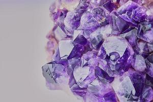 macro of amethyst gemstone photo