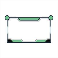 Streaming overlay for live gamers. Vector design elements. Gaming frame overlay girly design with green and black color shade. Stylish overlay for live streamers vector illustration.