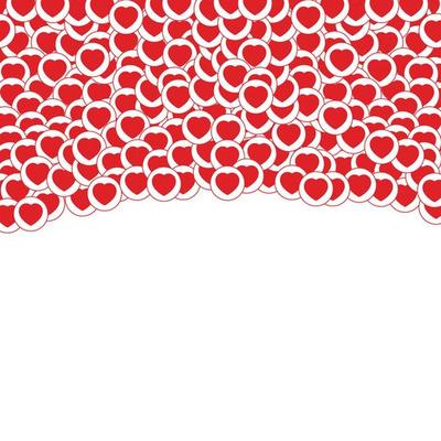 Social media beautiful frame design with red love shape. Social media frame element. Frame design with cute love shapes for social media posts.