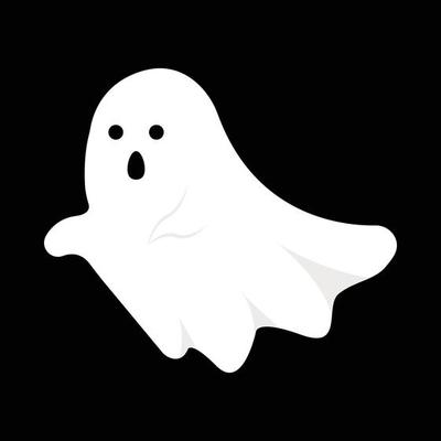 Halloween funny white ghost design on a black background. Ghost with  abstract shape design. Halloween white ghost party element vector  illustration. Ghost vector with a scary face. 9345261 PNG