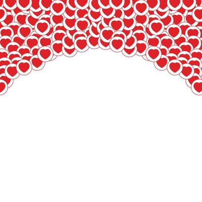 Social media stylish frame design with red love shape. Social media frame element. Frame design with cute love shapes for social media posts. Love frame for couples.