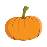 diseño de vector de calabaza de halloween sobre un fondo blanco. calabaza con diseño de forma aislada. ilustración de vector de elemento de fiesta de calabaza madura de halloween. vector de calabaza para los próximos eventos de halloween.