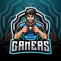 diseño de logotipo de mascota gamer esport vector