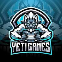 yeti juegos esport mascota logo diseño vector