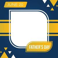 Stylish Fathers Day greeting design. Modern Social media frame for father's day. Beautiful happy father's day frame for social media multicolor posts. vector