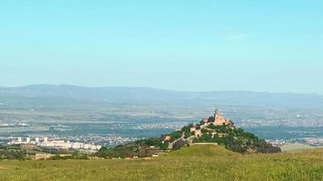 Panoramic panning view of Shavnabada monastery building in summer video