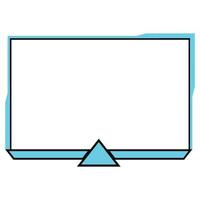 Stylish live streaming overlay frame. Game screen overlay for live game streamers. Cyan and dark black color overlay frame. Live streaming overlay with metallic cyan and dark black color shade. vector