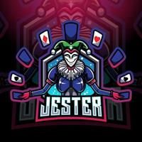 Jester esport mascot logo design