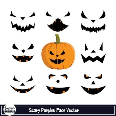 Spooky Pumpkin Face Design Set With Sharp Teeth And Scary Eyes, Spooky  Pumpkin Face, Spooky Face, Scary Face PNG and Vector with Transparent  Background for Free Download