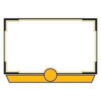 Live streaming overlay frame. Game screen overlay for live game streamers. Dark black and rusty yellow color overlay frame. Live streaming overlay with yellow and black color. vector