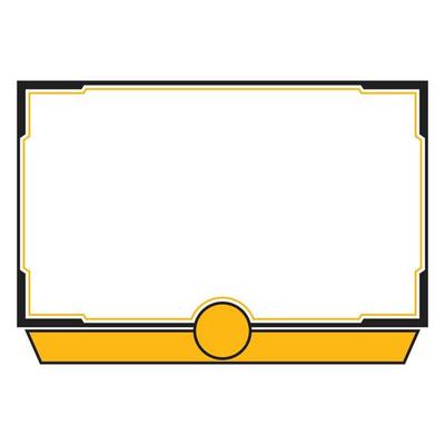 Live streaming overlay frame. Game screen overlay for live game streamers. Dark black and rusty yellow color overlay frame. Live streaming overlay with yellow and black color.