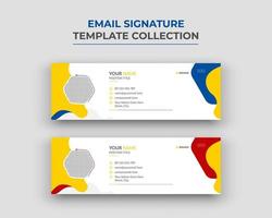 Email Signature Design Template vector