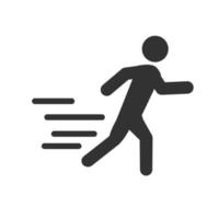 ilustración vectorial de personas corriendo icono, diseño plano vector