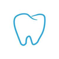 vector illustration of simple outline teeth icon