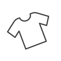 vector illustration of t-shirt icon, simple outline design