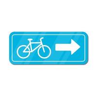 vector illustration of bicycle lane pointer icon, bicycle parking