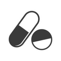 capsule and pill icon vector illustration, capsule and pill flat design