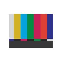 vector rainbow color television no signal