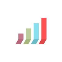 vector illustration of achievement chart icon, with pastel color design