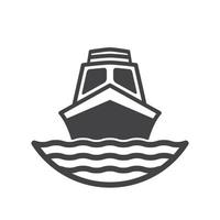 vector illustration of a simple boat icon