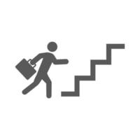 vector illustration of successful process worker symbol icon, career path symbol