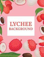 Lychee Background Vector Art