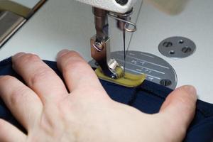 A sewing production, tailoring close-up photo