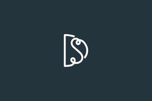 Initial Letter SD Logo Design Vector Template