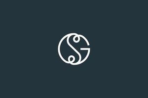 Initial Letter GS or SG Logo Design Vector Template