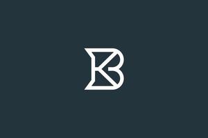 plantilla de vector de diseño de logotipo de letra inicial kb