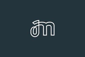 Initial Letter JM Abstract Logo Design Vector Template